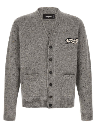 Dsquared² Gray Wool Cardigan