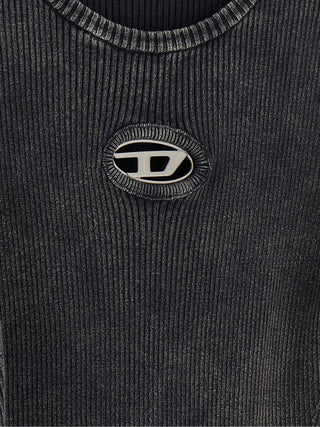 Diesel Black Cotton Short Dress