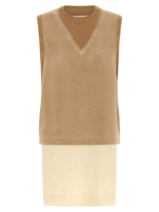 Maison Margiela Beige Virgin Wool Sleeveless Jacket