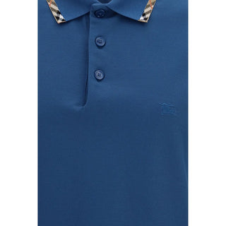 Burberry Blue Cotton Polo Shirt