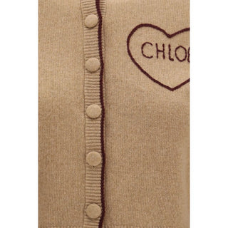 Chloé Beige Wool Oves Aries Cardigan