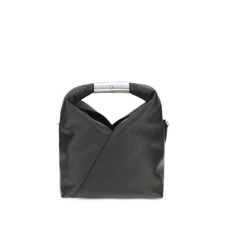 MM6 Black Calf Leather Shoulder Bag