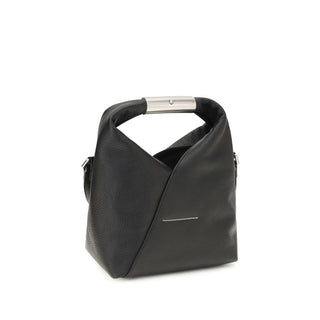 MM6 Black Calf Leather Shoulder Bag