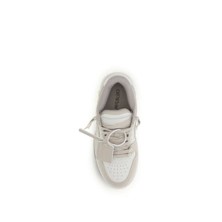 Off-White Beige Calf Leather Low Top Sneakers