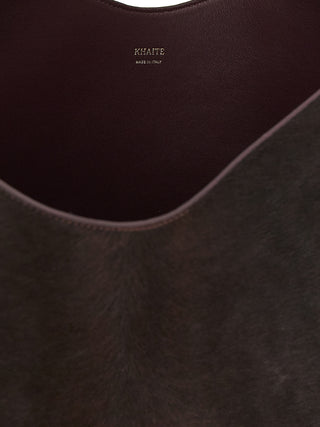 Khaite Bordeaux Calfskin Tote Bag