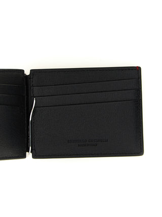 Brunello Cucinelli Black Goatskin Money Clip