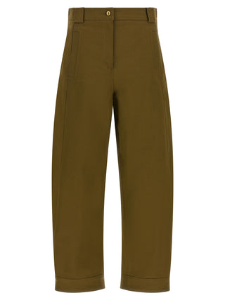Max Mara Bicolor Cotton Cropped Pants