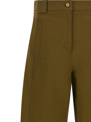 Max Mara Bicolor Cotton Cropped Pants