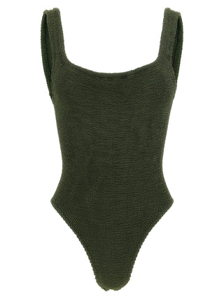 Hunza G Bicolor Polyamide One-Piece Swimsuit