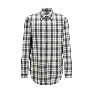 Balenciaga Checked Cotton Flannel Shirt