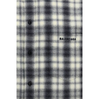 Balenciaga Checked Cotton Flannel Shirt