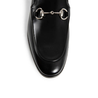 Gucci Black Calfskin Slip-On Loafers