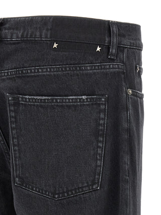 Golden Goose Black Cotton Straight-Leg Jeans
