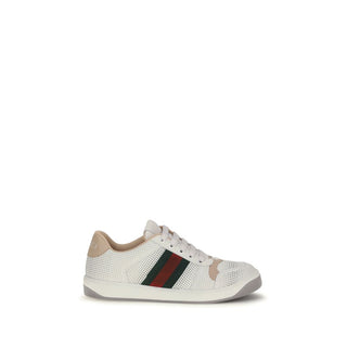 Gucci White Calf Leather Athletic Sneakers