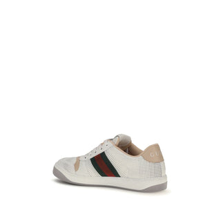 Gucci White Calf Leather Athletic Sneakers