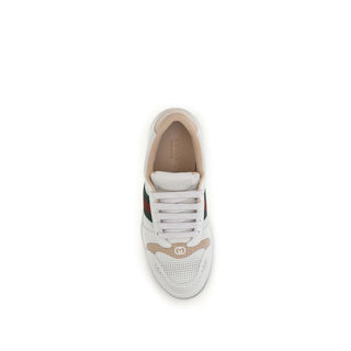 Gucci White Calf Leather Athletic Sneakers