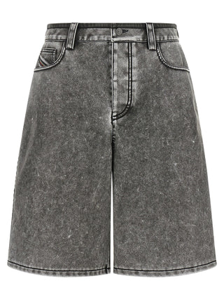 Diesel Gray Polyethylene Bermuda Shorts