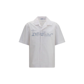 Off-White White Cotton Pattern Shirt