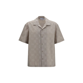 Off-White Beige Cotton Pattern Shirt