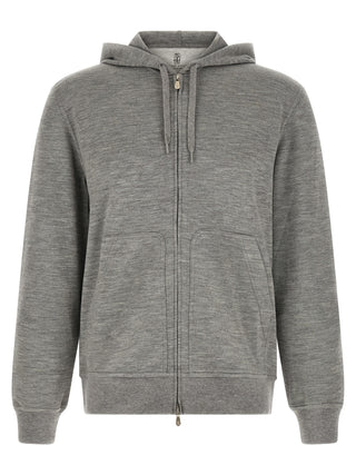 Brunello Cucinelli Gray Cashmere Sweatshirt