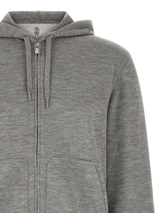 Brunello Cucinelli Gray Cashmere Sweatshirt