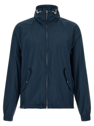 Brunello Cucinelli Blue Polyester Full-Length Jacket