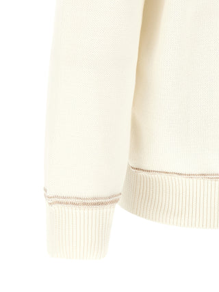Brunello Cucinelli Beige Cotton Cardigan