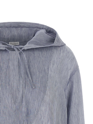 Brunello Cucinelli Blue Linen Blouse
