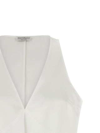 Brunello Cucinelli White Cotton Shirt