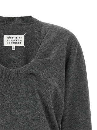 Maison Margiela Gray Virgin Wool Cardigan
