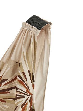 Brunello Cucinelli Beige Cotton Midi Dress