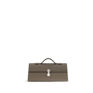 Savette Brown Calf Leather Shoulder Bag