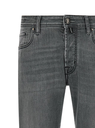 Jacob Cohen Gray Cotton Slim Fit Jeans