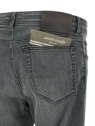 Jacob Cohen Gray Cotton Slim Fit Jeans