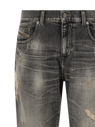 Diesel Gray Cotton Skinny Jeans