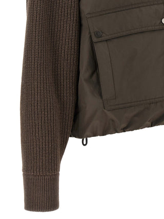 Brunello Cucinelli Brown Cotton Full-Length Jacket