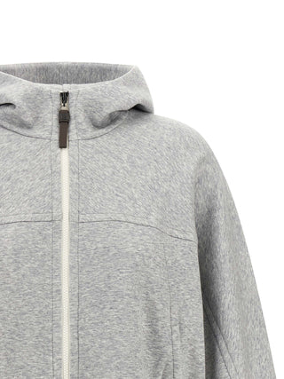 Brunello Cucinelli Gray Cotton Hoodie