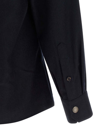 Brunello Cucinelli Blue Virgin Wool Blouse