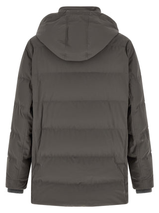 Brunello Cucinelli Gray Polyamide Parka