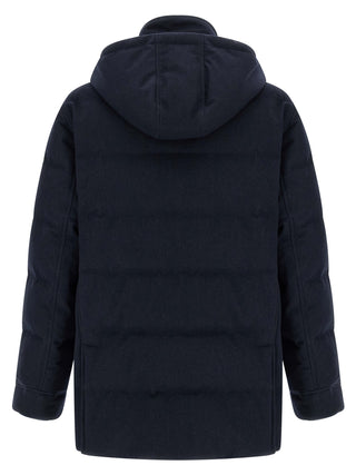 Brunello Cucinelli Blue Wool Parka