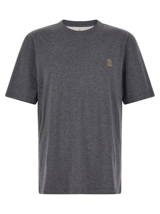 Brunello Cucinelli Gray Cotton T-Shirt