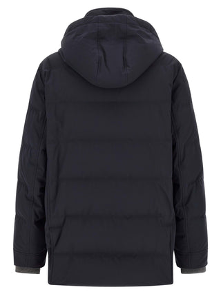 Brunello Cucinelli Blue Polyamide Parka