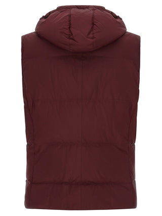 Brunello Cucinelli Bordeaux Polyester Sleeveless Jacket