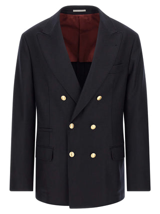 Brunello Cucinelli Blue Virgin Wool Blazer