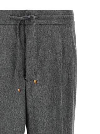 Brunello Cucinelli Gray Virgin Wool Casual Pants