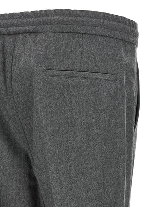Brunello Cucinelli Gray Virgin Wool Casual Pants