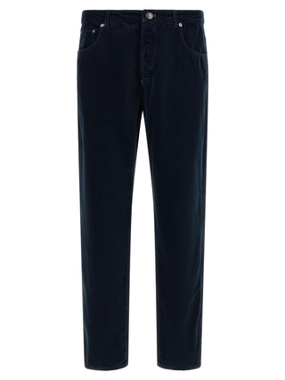 Brunello Cucinelli Blue Cotton Casual Pants