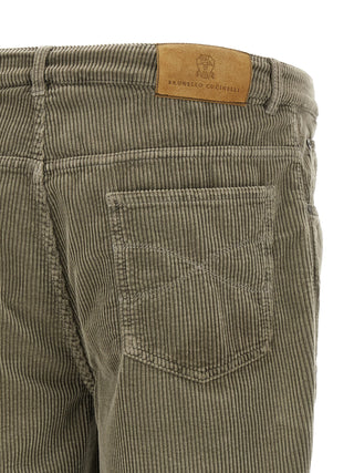 Brunello Cucinelli Bicolor Cotton Casual Pants
