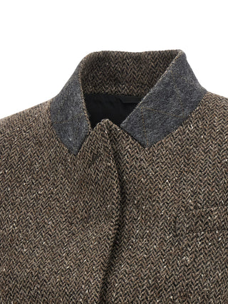 Brunello Cucinelli Brown Virgin Wool Sleeveless Jacket