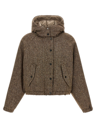 Brunello Cucinelli Brown Virgin Wool Full-Length Jacket
